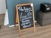 Houten stoepbord met hoogte 85 cm. - afbeelding 1 van  2