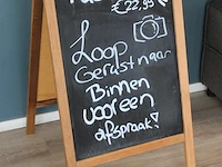 Houten stoepbord met hoogte 85 cm. - afbeelding 2 van  2