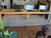 Houten tafel. afmeting 350 x 120 x 76 cm. - afbeelding 4 van  8