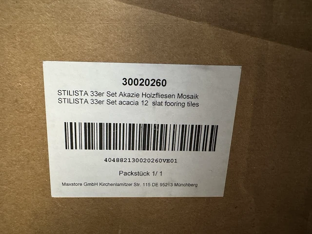 Houten tegels acaciahout 30x30 cm (set van 33) stilista - afbeelding 4 van  4