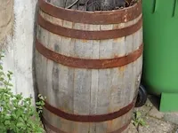 Houten ton - 52cm (d) x 87cm (h) - afbeelding 1 van  4