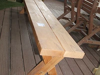 Houten tuinbank. afmeting 240 x 37 x 47 cm. - afbeelding 2 van  2