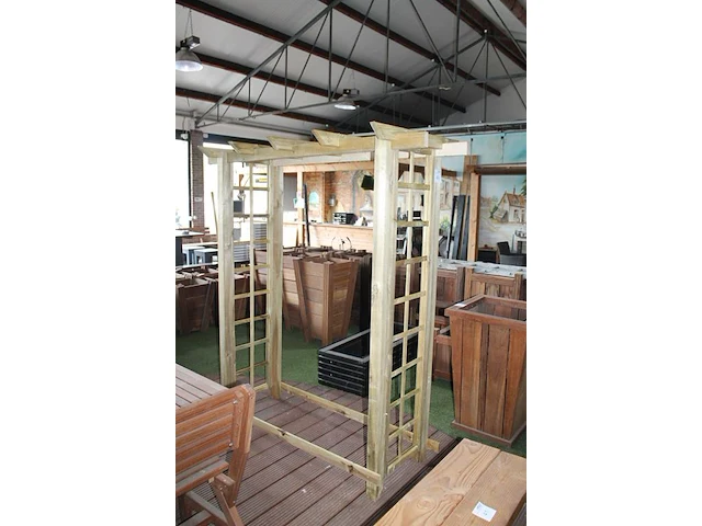 Houten tuinpergola. afmeting 180 x 80 x 198 cm. - afbeelding 2 van  2