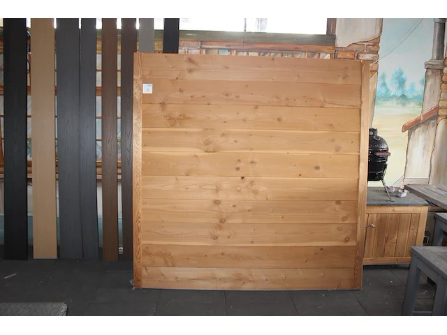 Houten tuinscherm 180 x 180 cm. - afbeelding 1 van  3