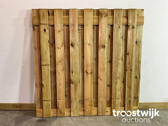 Houten tuinscherm geïmpregneerd 180x180 cm - afbeelding 1 van  5
