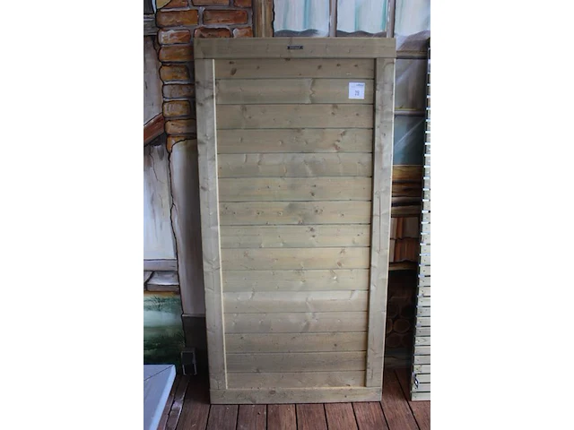 Houten tuinscherm hillhout. afmeting 90 x 180 cm. - afbeelding 2 van  2