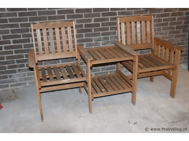 Houten tuinset - afbeelding 1 van  2