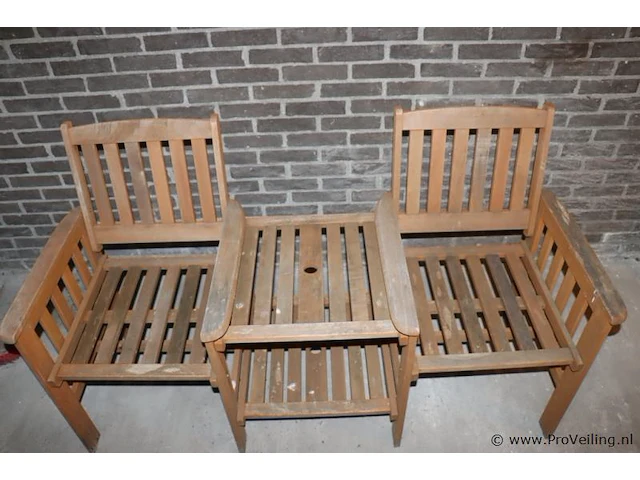 Houten tuinset - afbeelding 2 van  2