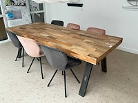 Houten vergadertafel met stoelen - afbeelding 1 van  8