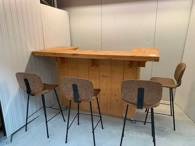 Houten verrijdbare bar - afbeelding 1 van  5