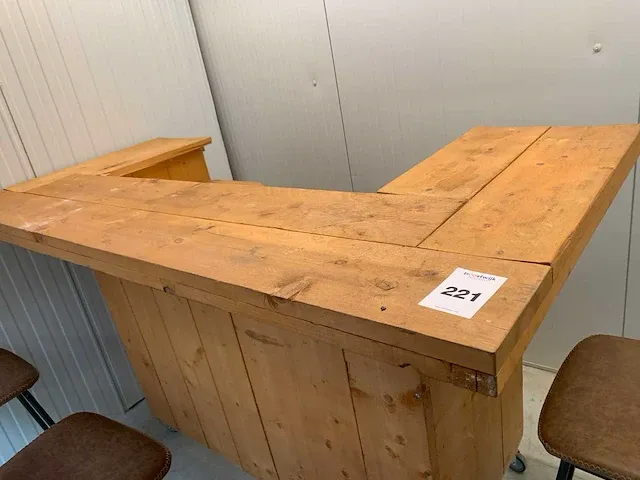 Houten verrijdbare bar - afbeelding 2 van  5