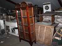 Houten vitrinekast. afmeting 80 x 35 x 195 cm. - afbeelding 2 van  2