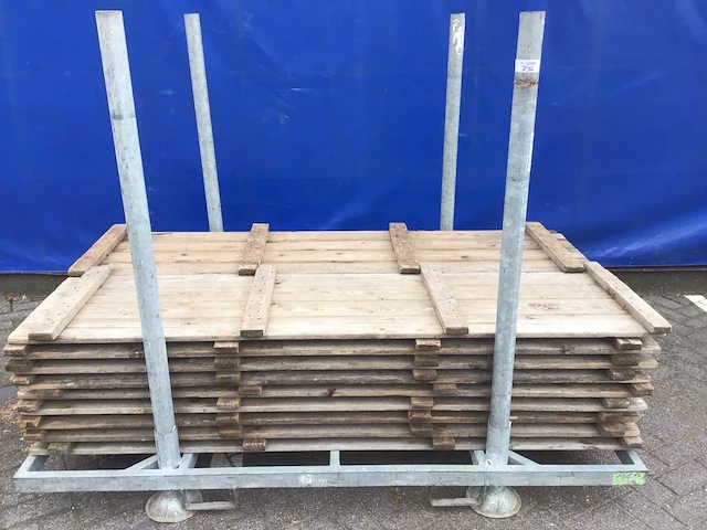 Houten vloerdelen (18x) 2 x 0,5 in bok - afbeelding 1 van  3