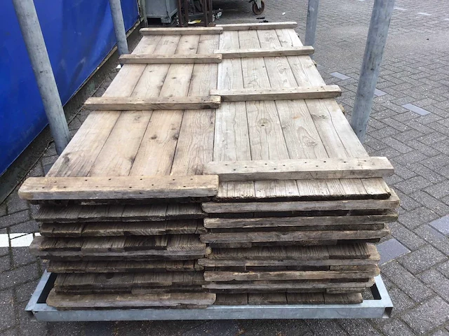 Houten vloerdelen (18x) 2 x 0,5 in bok - afbeelding 2 van  3
