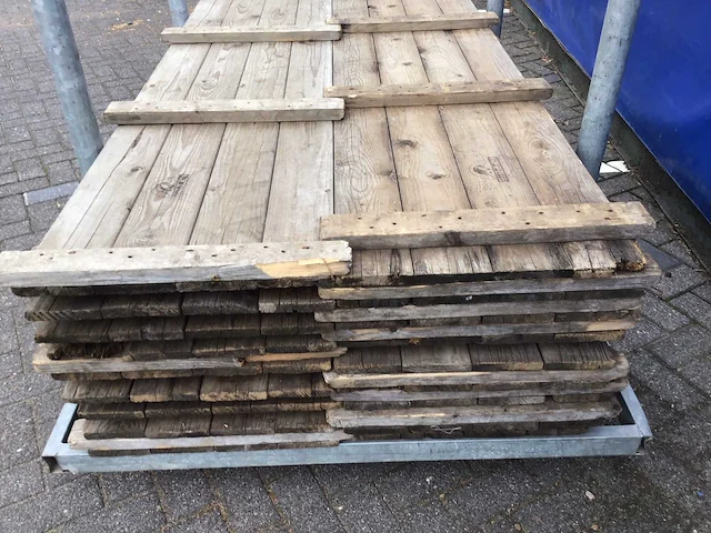 Houten vloerdelen (18x) 2 x 0,5 in bok - afbeelding 3 van  3