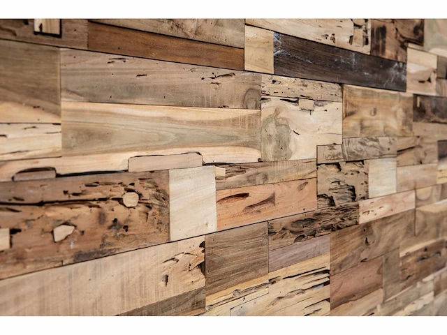 Houten wandpaneel jutter (15x) - afbeelding 1 van  3