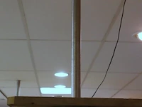 Houten wandrek incl. rvs plafond stang - 250x40x100cm - afbeelding 3 van  5
