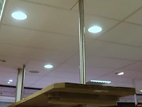 Houten wandrek incl. rvs plafond stang - 300x60x100cm - afbeelding 1 van  4