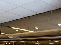 Houten wandrek incl. rvs plafond stang - 390x40x100cm