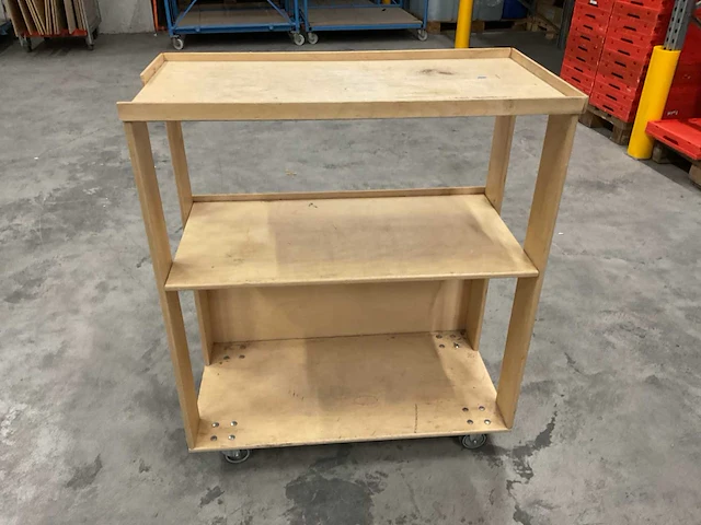 Houten werktrolley - afbeelding 1 van  2