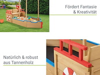 Houten zandbak piraten design incl. bodemplaat - afbeelding 2 van  6