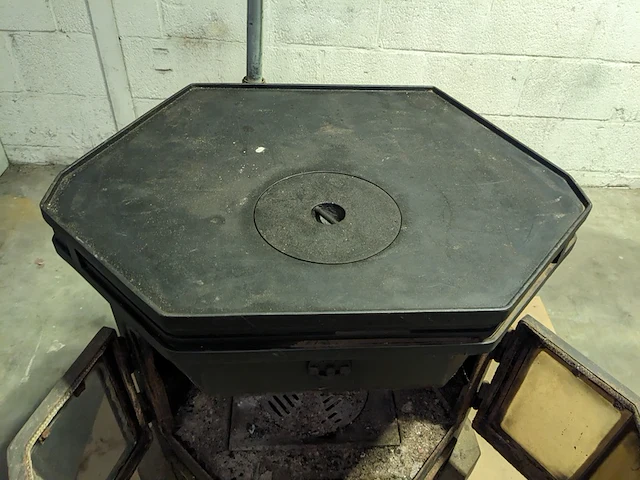 Houtkachel met aansluiting voor op de cv, barbas, hamar 85/ rosolo 9kw - afbeelding 7 van  10