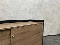 Houtlook schuifdeurkast - zwart/noten - 160cm - afbeelding 4 van  9