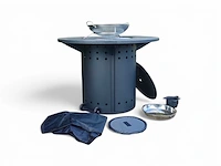 Houtskool ambience vuurtafel - compleet met accessoires - afbeelding 4 van  10