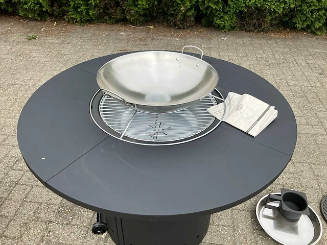 Houtskool ambience vuurtafel/bbq: direct- en indirect wokken, grillen en roosteren. nieuw in doos. - afbeelding 7 van  12