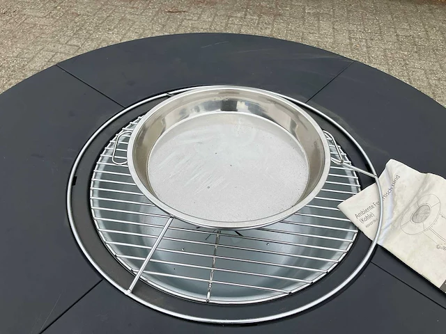 Houtskool ambience vuurtafel/bbq: direct- en indirect wokken, grillen en roosteren. nieuw in doos. - afbeelding 9 van  12