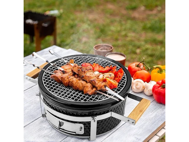 Houtskool grill diameter 28 cm meateor - afbeelding 2 van  5