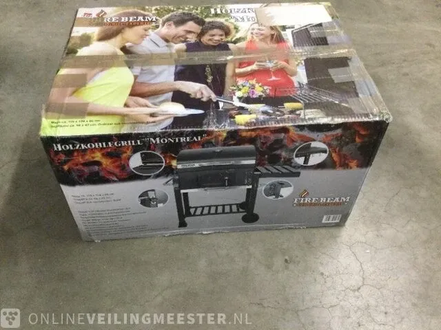 Houtskoolbarbecue firebeam, montreal, zwart - afbeelding 2 van  3