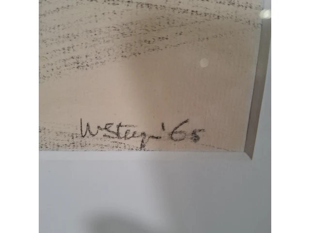 Houtskool/krijt tekening, w. steegen, 1965 - afbeelding 6 van  10