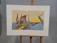 Houtsnede, sasha zuidam, venetië fantasie 3/70, 2000 - afbeelding 1 van  8