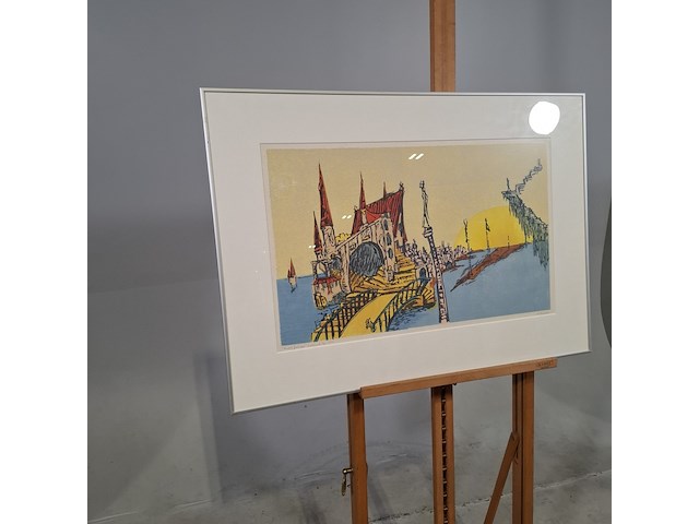 Houtsnede, sasha zuidam, venetië fantasie 3/70, 2000 - afbeelding 2 van  8