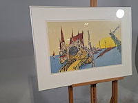 Houtsnede, sasha zuidam, venetië fantasie 3/70, 2000 - afbeelding 2 van  8