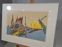 Houtsnede, sasha zuidam, venetië fantasie 3/70, 2000 - afbeelding 3 van  8