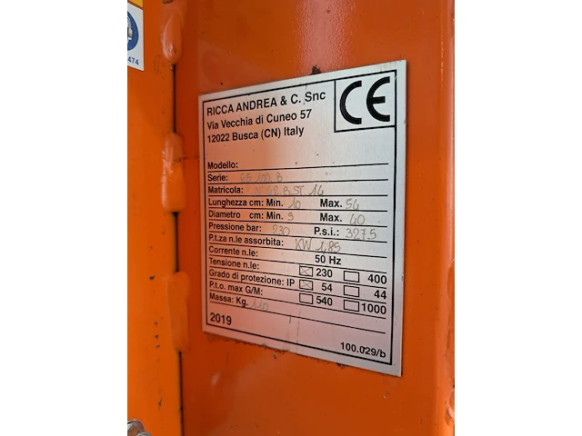 Houtsplijtmachine, 230v, ricca andrea / thor, alpino 65.100, 2019 - afbeelding 5 van  6