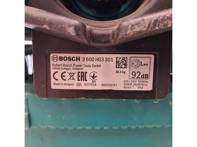 Houtversnipperaar 45mm 230v bosch, axt 25 tc, bouwjaar 2018 - afbeelding 6 van  8