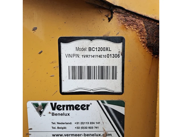 Houtversnipperaar, vermeer, bc1200xl t4i, 2014 - afbeelding 29 van  38
