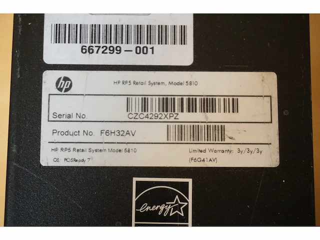 Hp - 5810 - rp5 - desktop (10x) - afbeelding 5 van  5