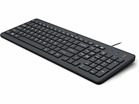Hp 150 bedraad toetsenbord usb mechanische schakelaar qwerty zwart - afbeelding 2 van  4
