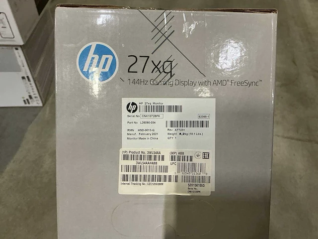 Hp 27xq 144hz gaming display with amd freesync - afbeelding 2 van  3