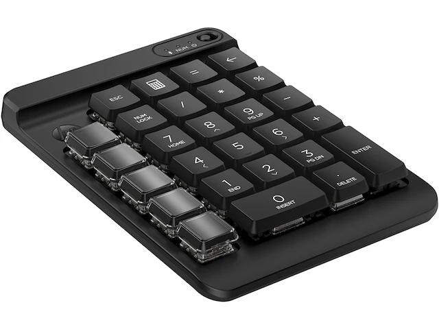 Hp 430 programmeerbaar draadloos numeriek mechanisch toetsenblok bluetooth macrotoetsen zwart - afbeelding 3 van  4