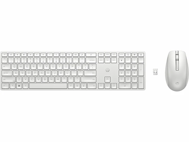 Hp 650 draadloos toetsenbord en muis combinatie azerty wit - afbeelding 1 van  5