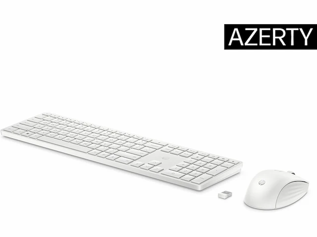 Hp 650 draadloos toetsenbord en muis combinatie azerty wit - afbeelding 2 van  5