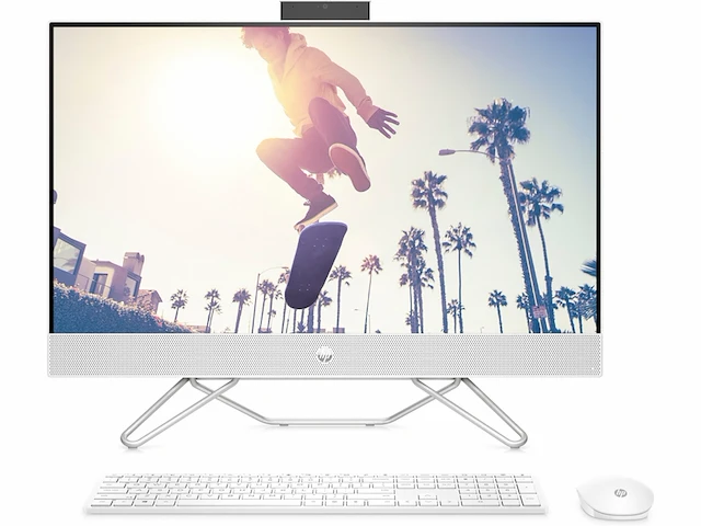 Hp all-in-one cb1103ng 23.8 fhd ips i3 geforce mx 450 8gb ddr4 256gb m.2 ssd zonder windows qwertz - afbeelding 1 van  6