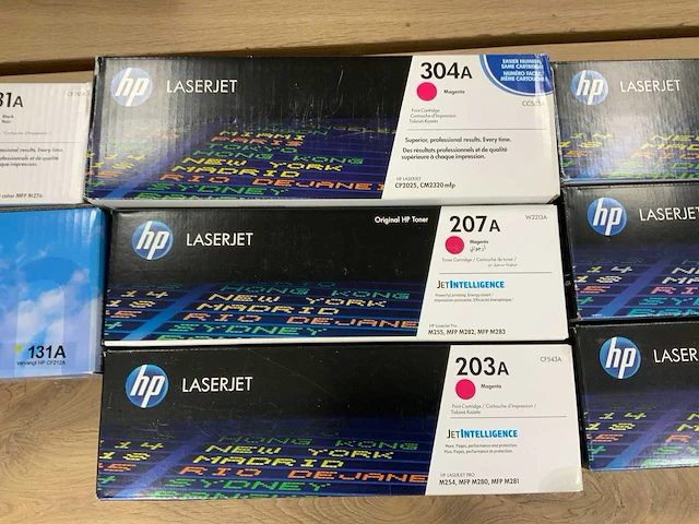 Hp cartridges 131a, a203, a207, a304 in verschillende kleuren & 123inkt 131a - afbeelding 3 van  4