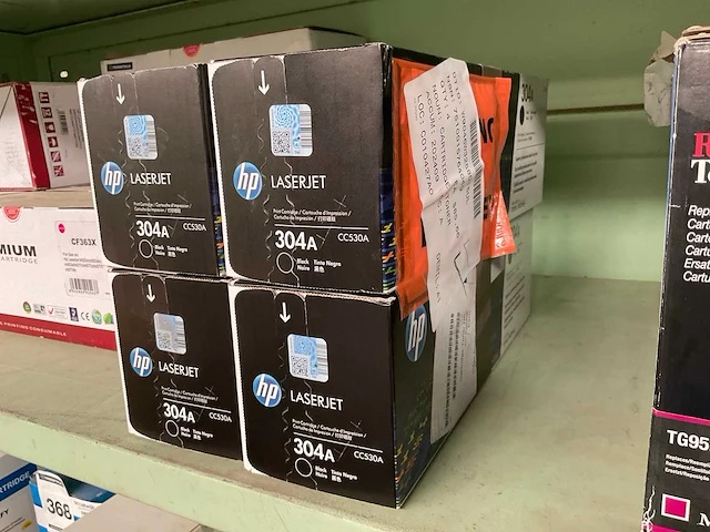 Hp cc530a laserjet cartridge (4x) - afbeelding 2 van  2