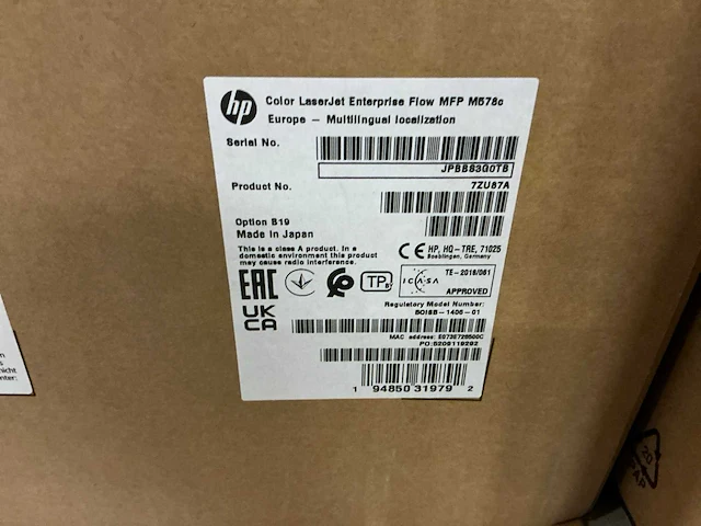 Hp color laserjet enterprise flow mfp m578c - afbeelding 3 van  3